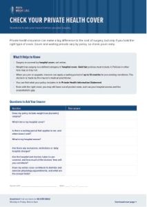 Preview of Check Your Private Health Cover